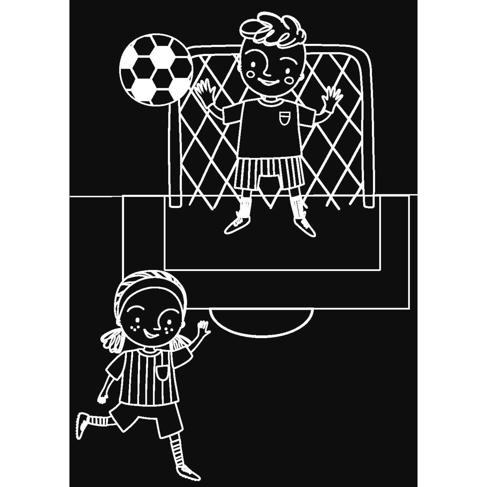 Chalkboard MiniMats Soccer Coloring Kit Imagination Starters