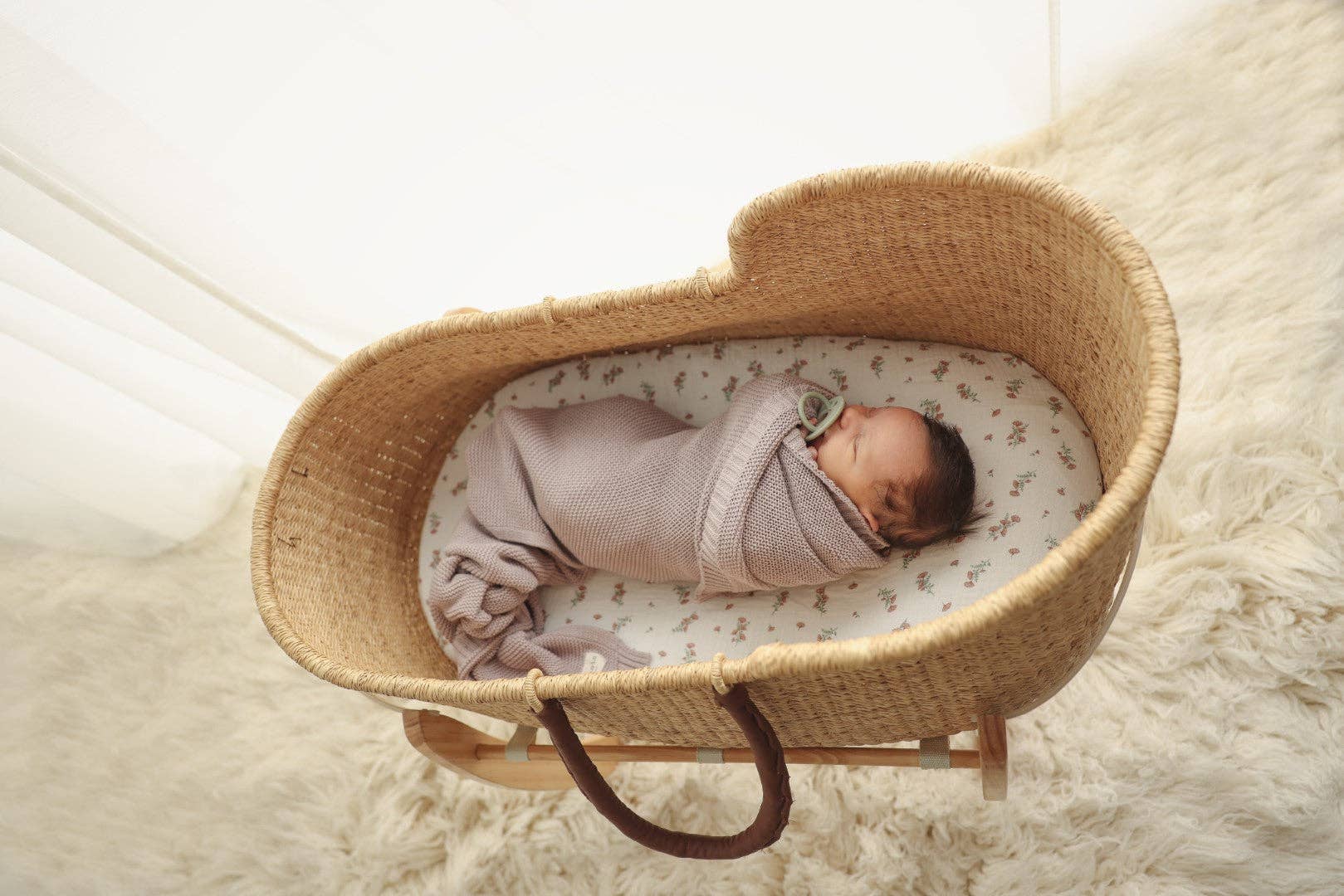 100% Organic Luxury Cotton Swaddle Receiving Baby Blanket Bleu La La