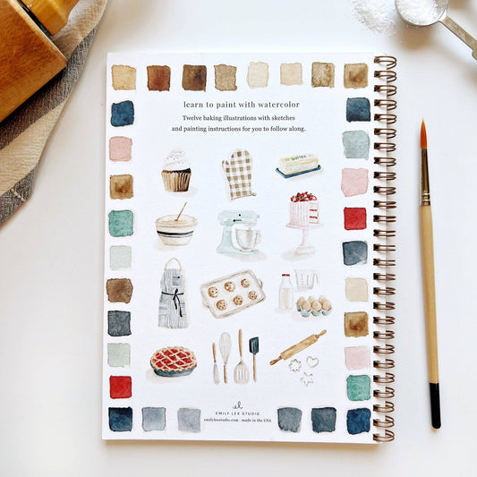 Baking watercolor workbook emily lex studio