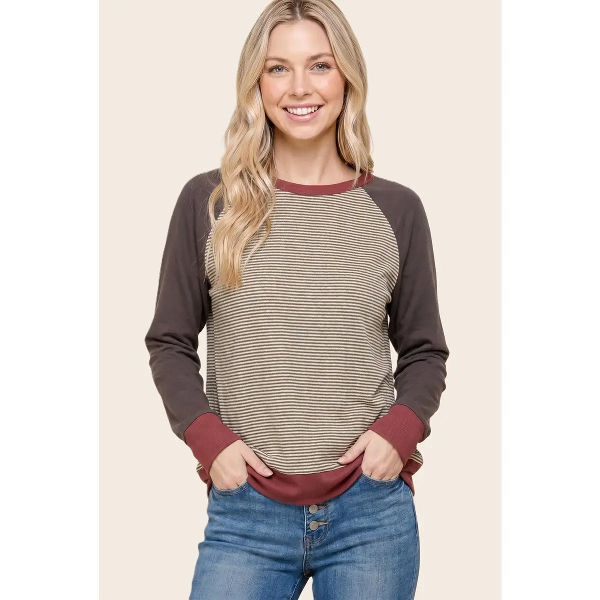 Color Block Striped Top