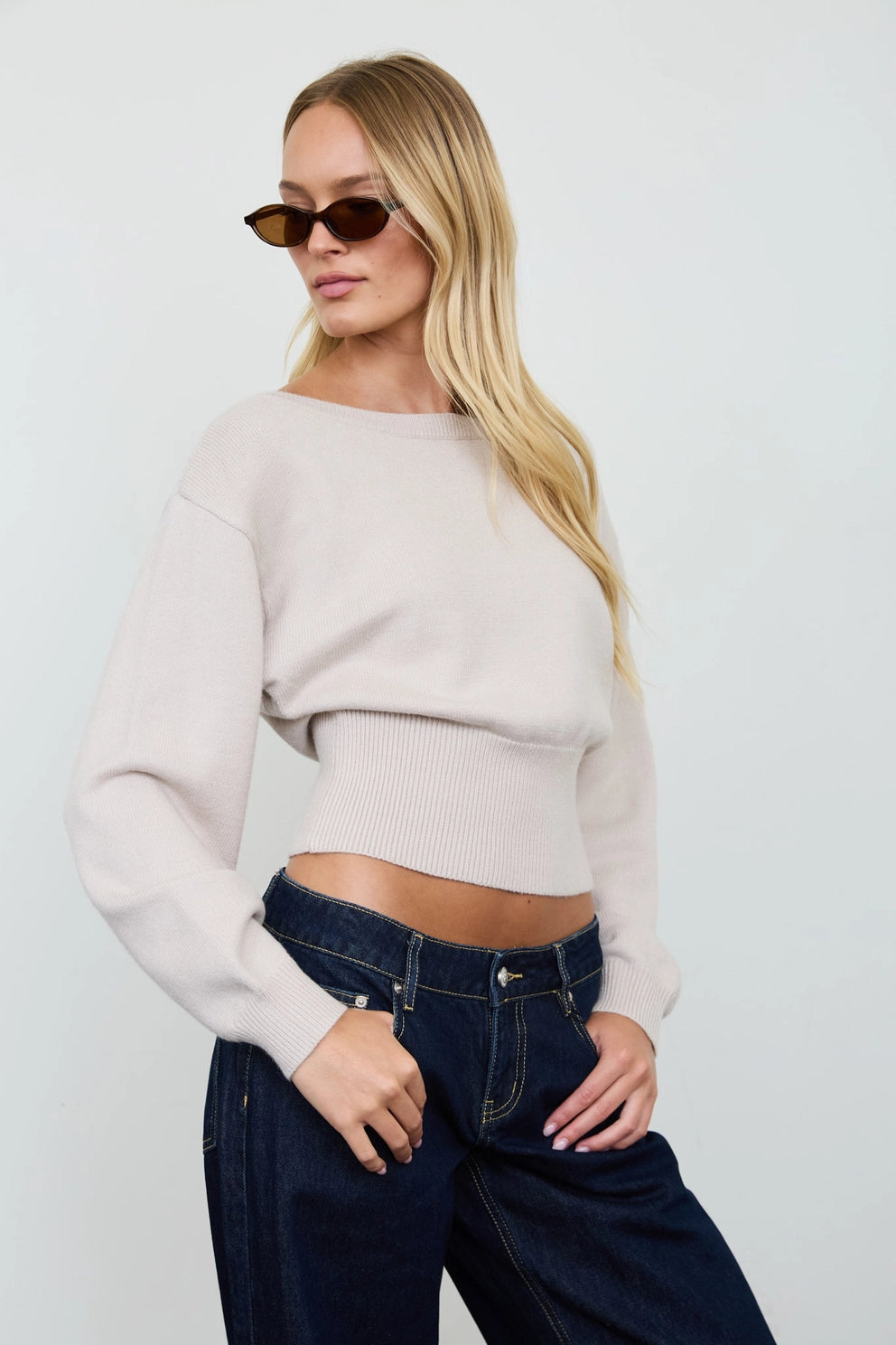 Boat Neck Off the Shoulder Sweater
