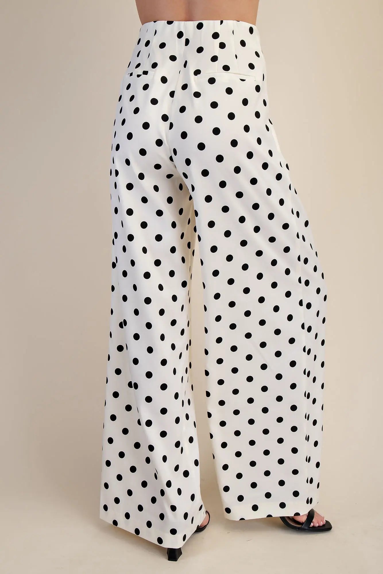 Pleated High-Waisted Wide Pants