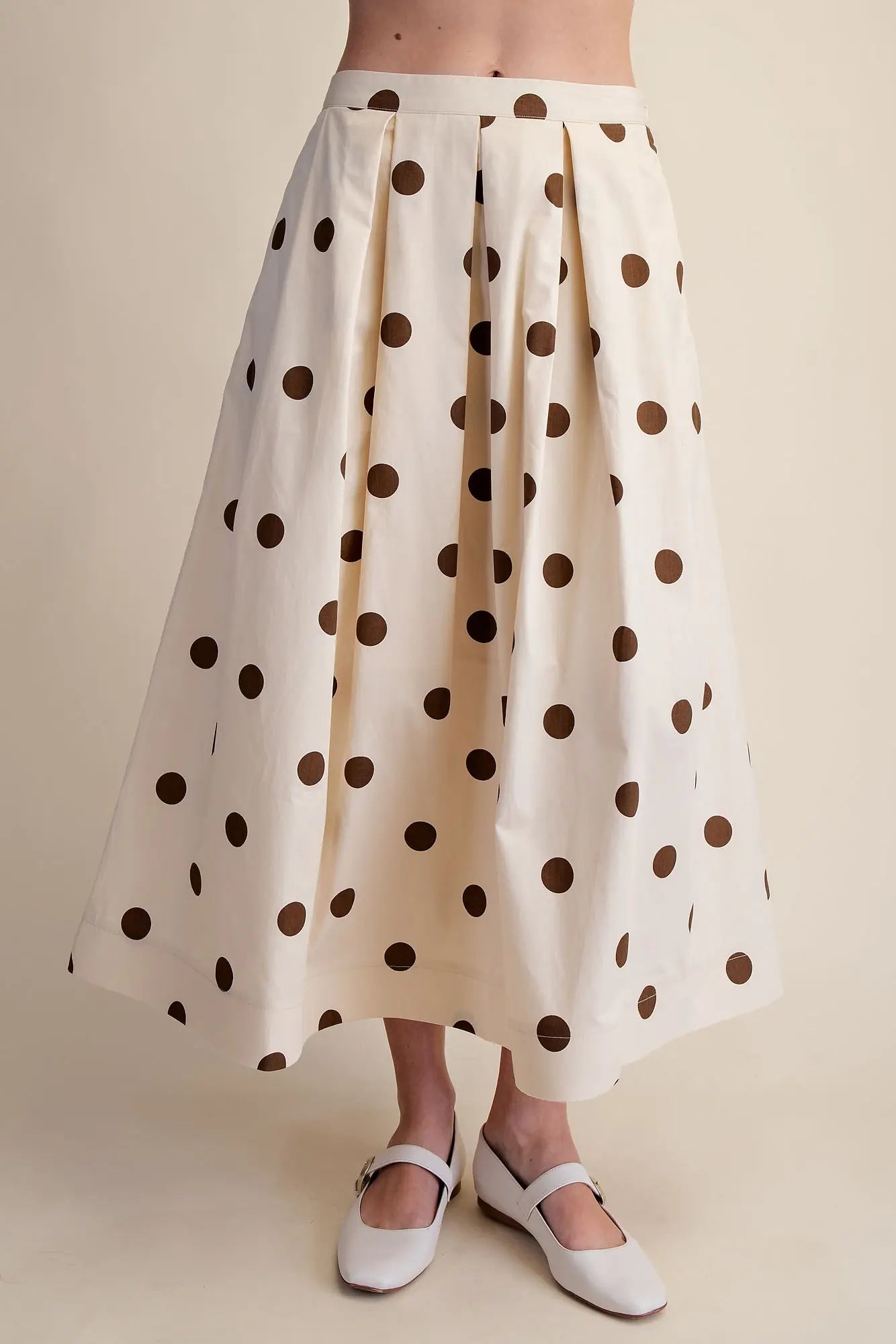 Pleated Midi Skirt