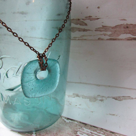 1923-1933 Ball Mason jar round dangle earrings