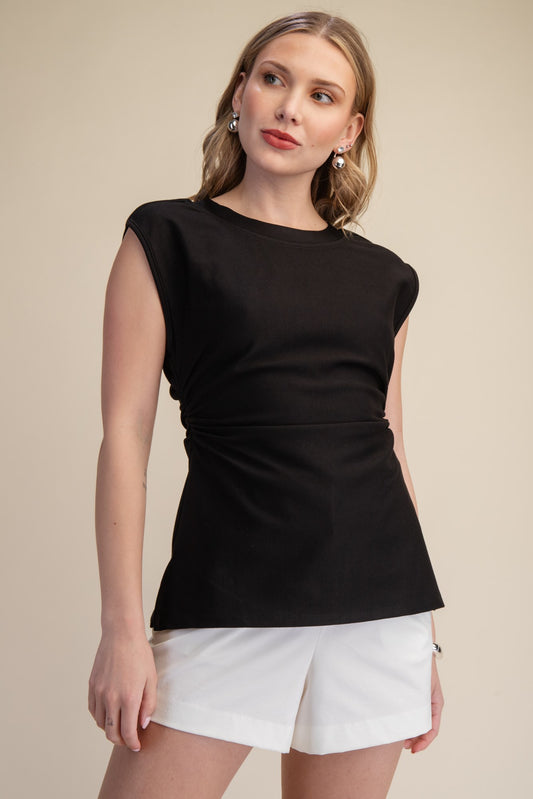 Side Gathered Fitted Top