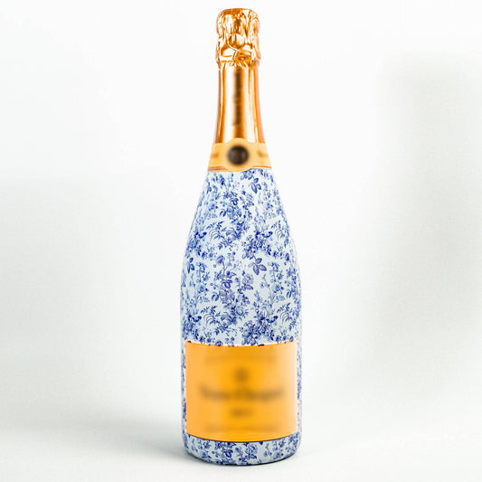 Beau Bottles Grandmillennial Blue Floral - Champagne Collection
