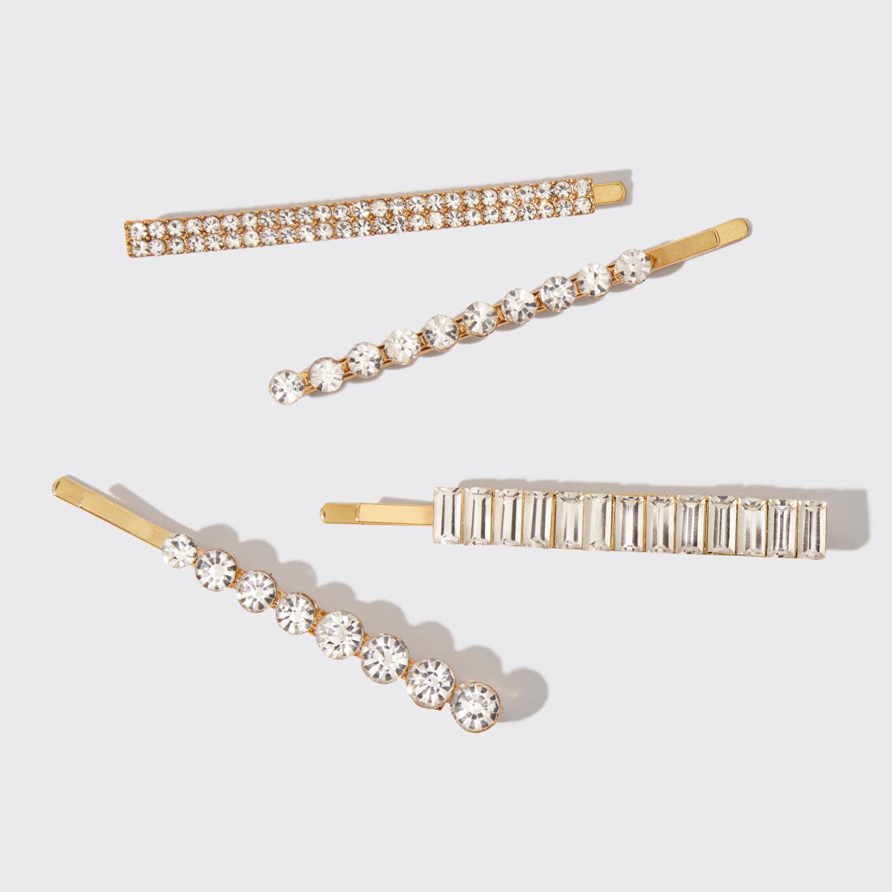 Holiday All Dressed up Rhinestone Bobby Pins 4pc Set KITSCH