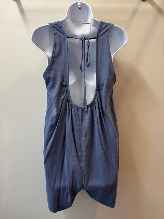 Linen Scoop Back Sleeveless Romper