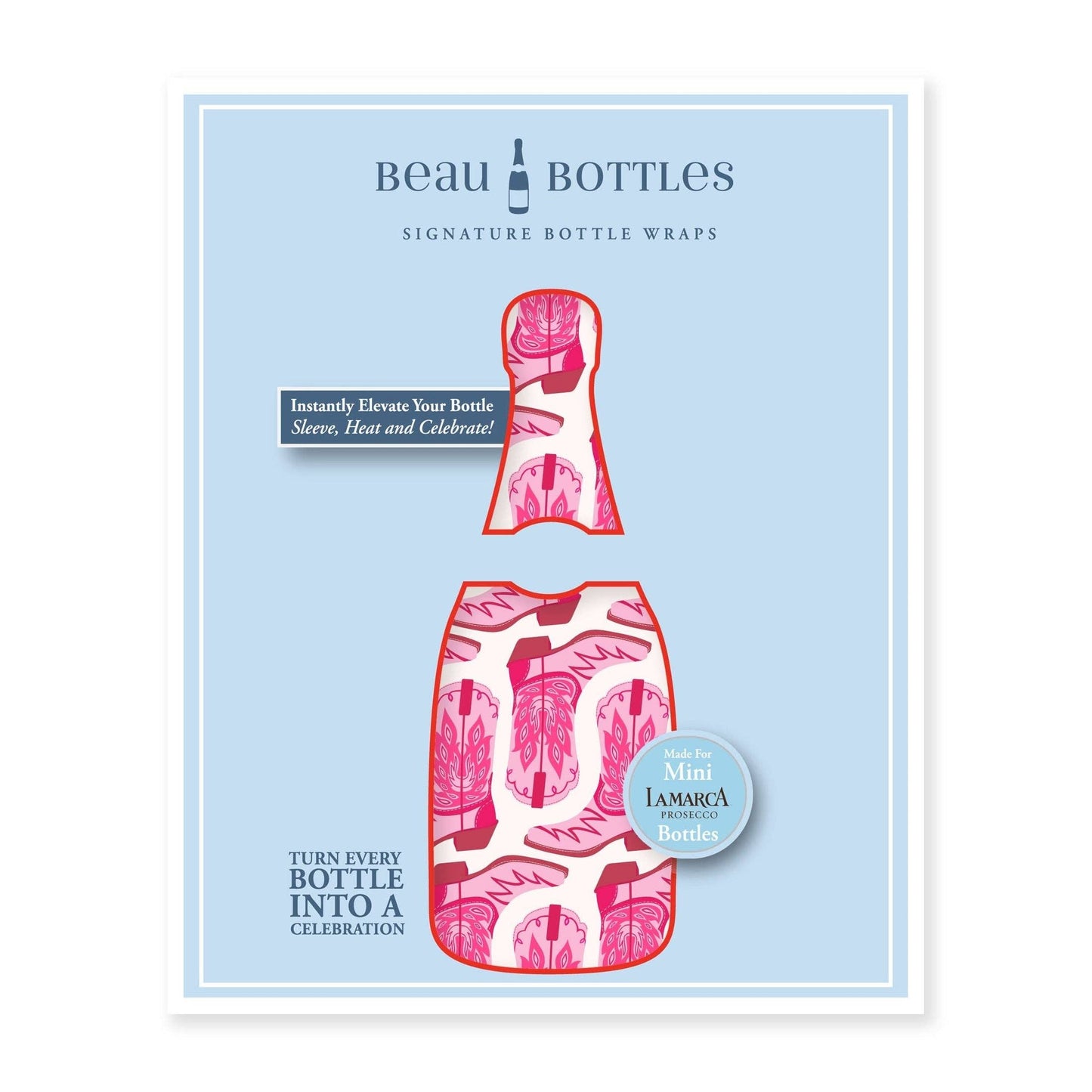 Beau Bottles Cowgirl - MINI Prosecco Collection - Set of 6 (Wraps Only)