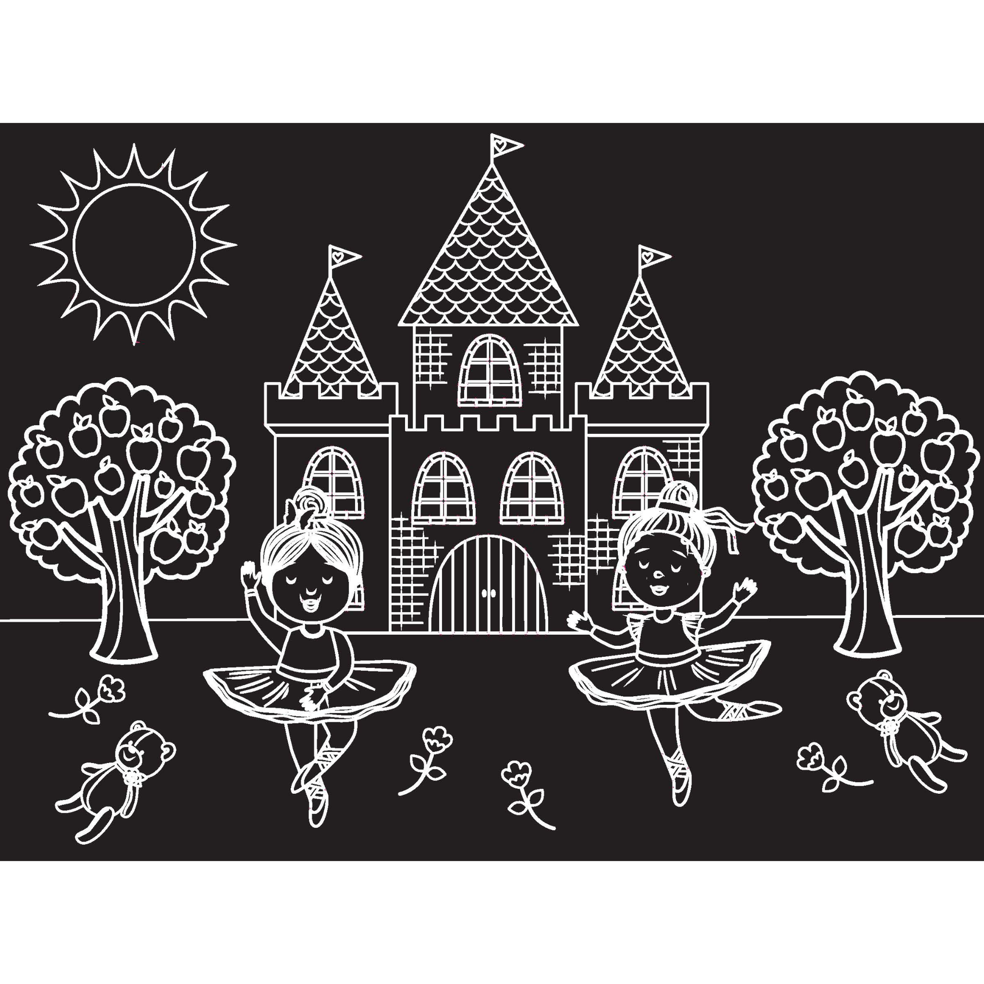 Chalkboard Ballerina Travel Mat Set Imagination Starters