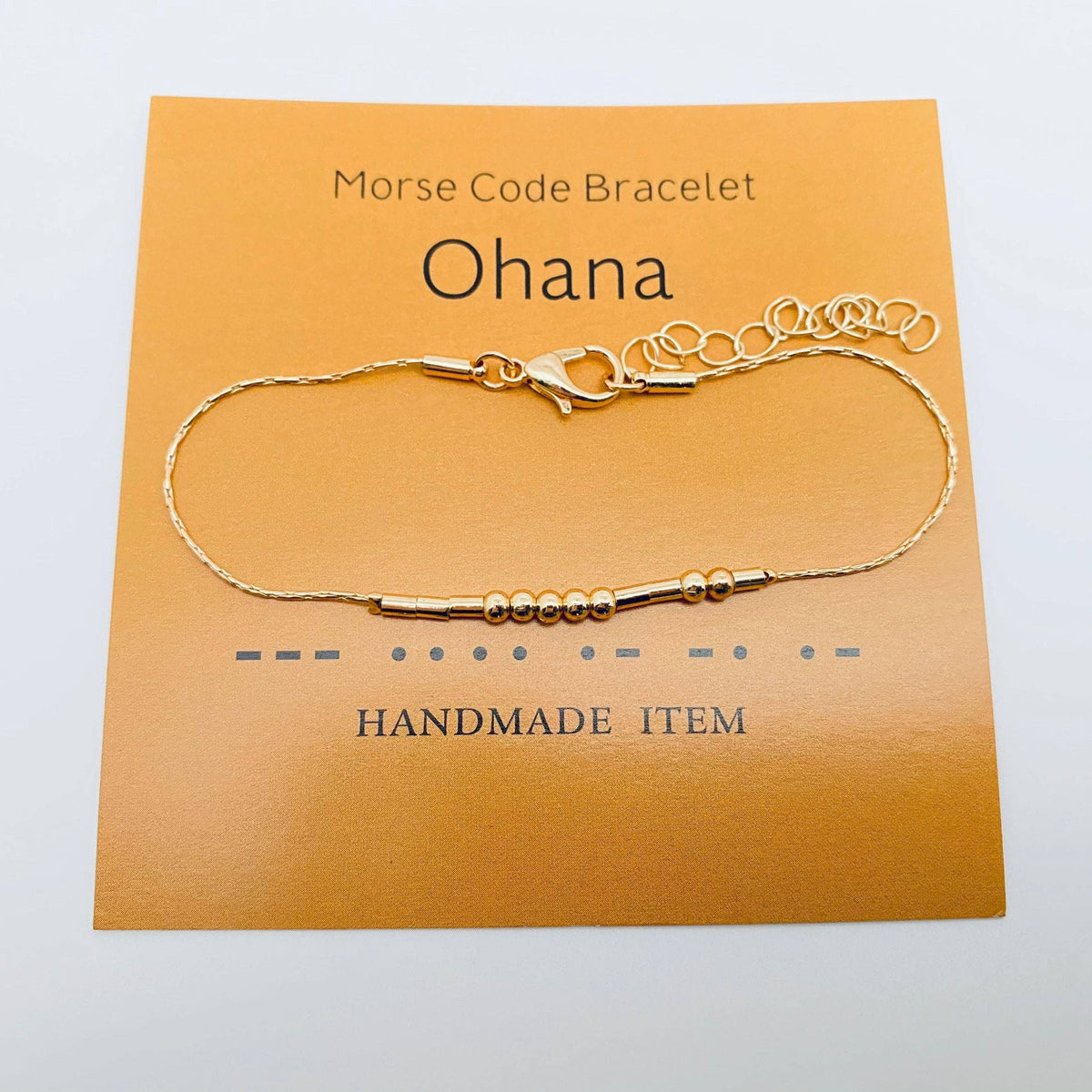 Handmade Golden Morse Code Bracelet