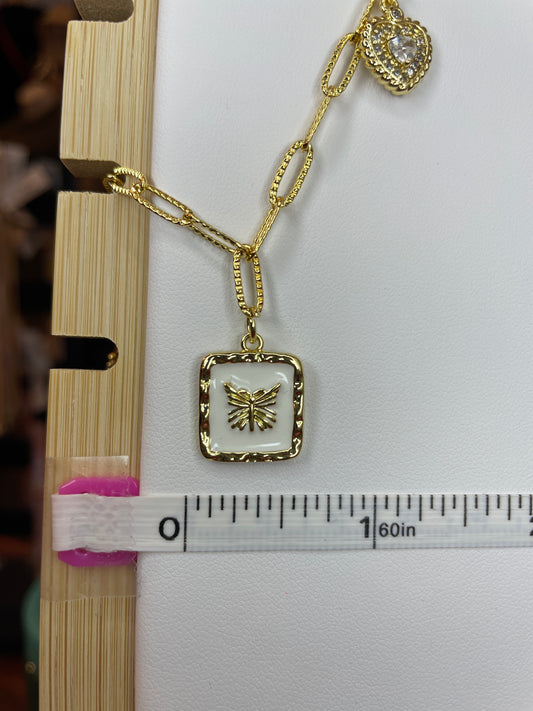 Medium Enamel Filled Butterfly Charm