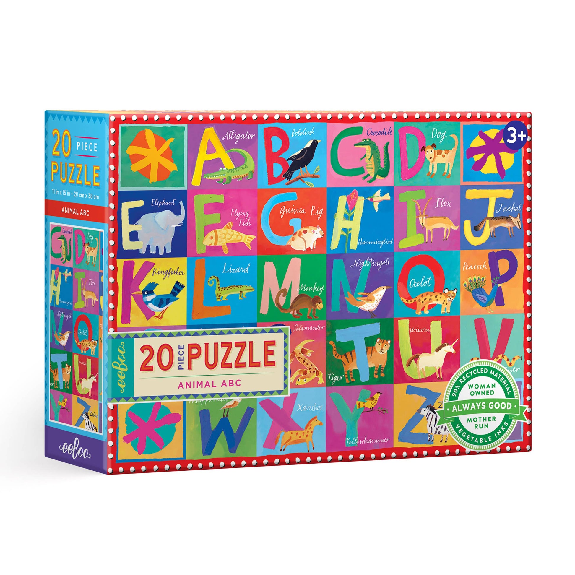 Animal ABC 20 Piece Puzzle eeBoo