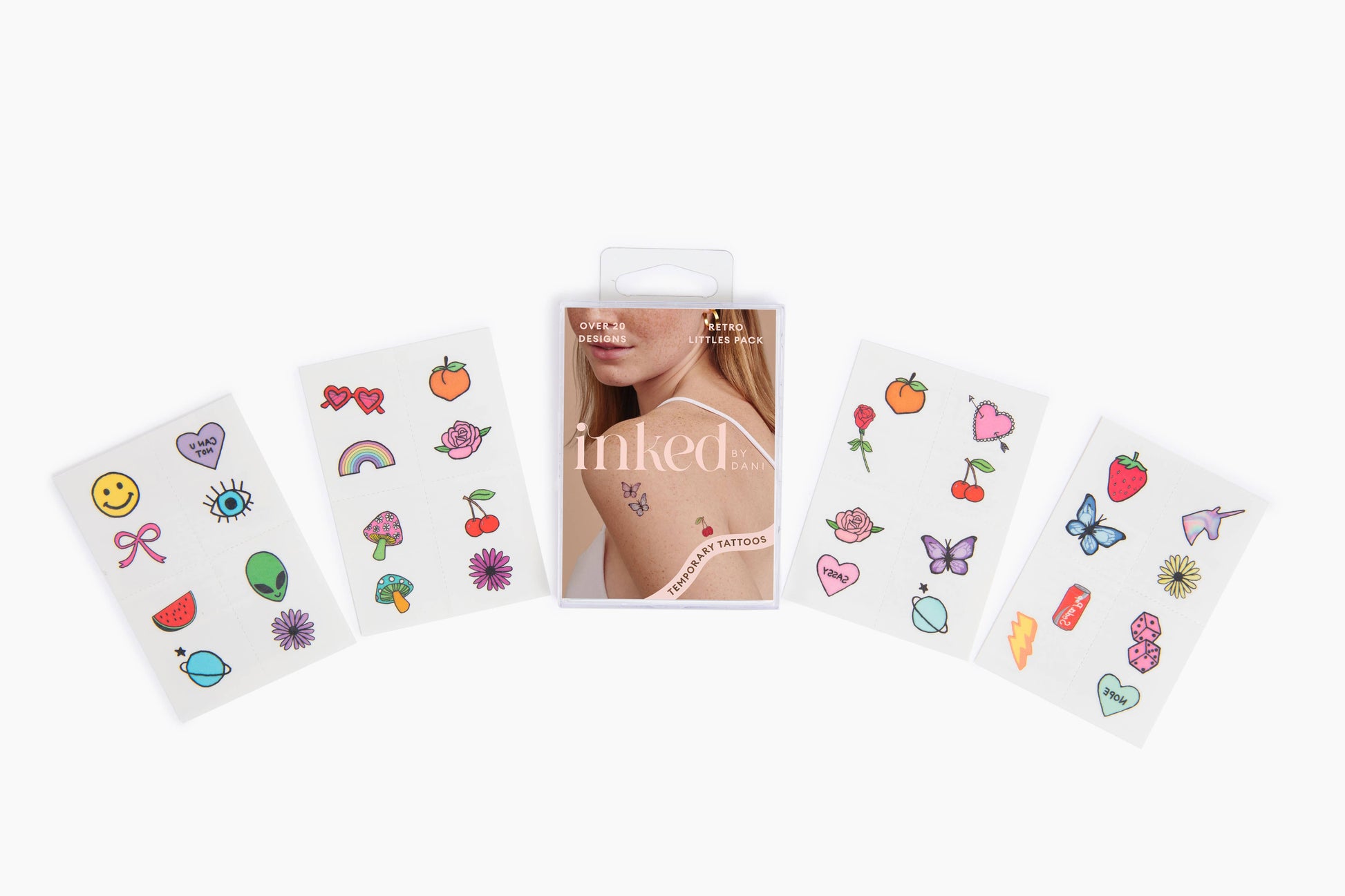 Retro Littles Temporary Tattoo Pack INKED by Dani