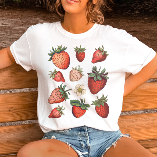 Spring Strawberry Graphic Tee