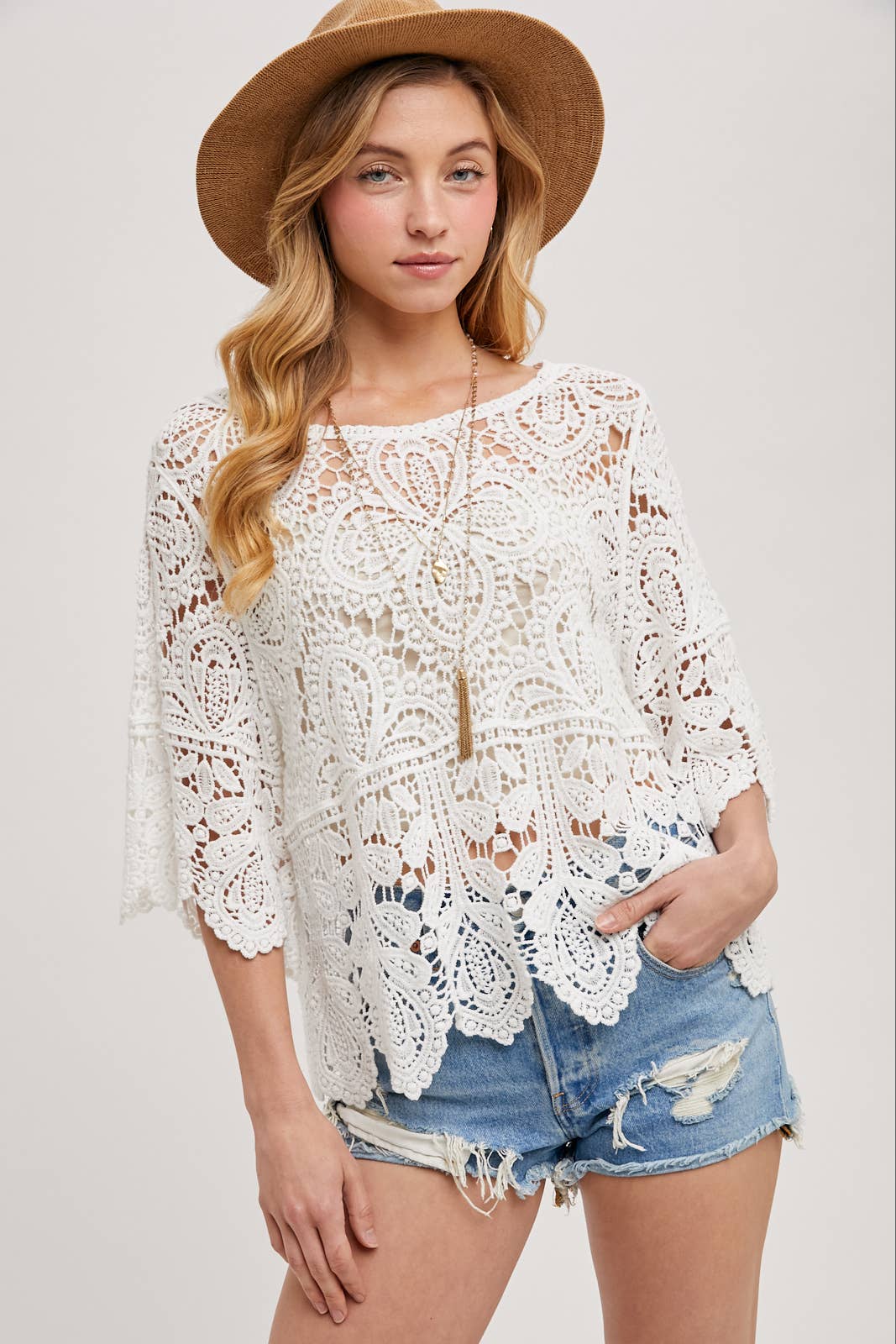 CROCHET LACE TOP