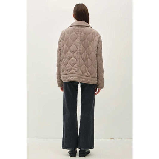 Quilted Puffer High Collar Jacket Be Cool