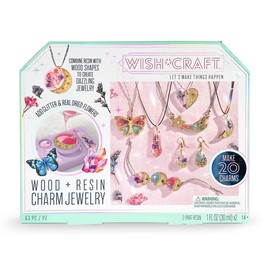 Wood + Resin Charm Jewelry Craft Kit Wish*Craft