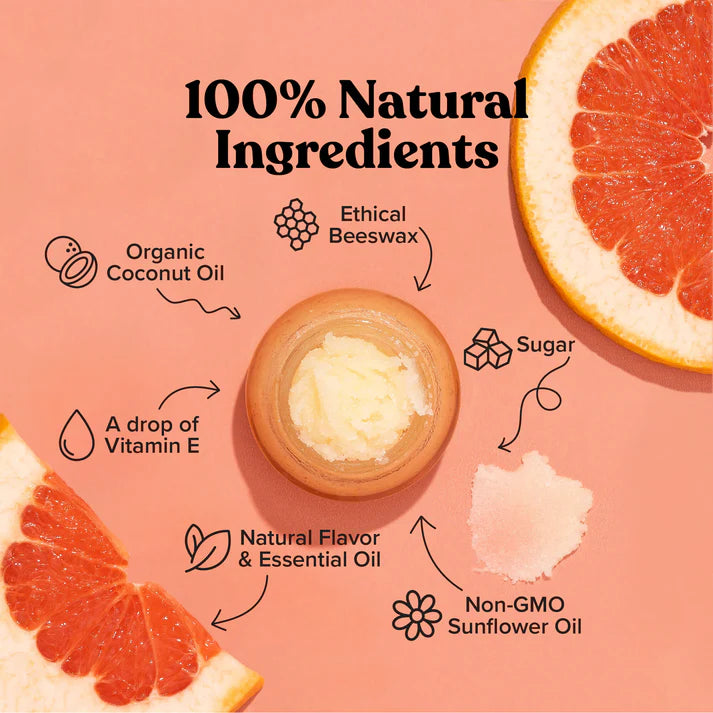Pink Grapefruit Lip Scrub Poppy & Pout