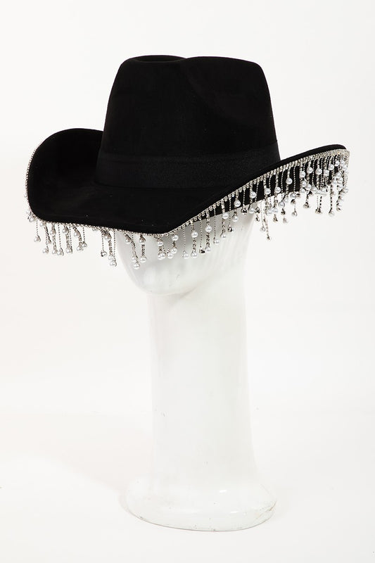 Pearl Fringe Cowboy Hat
