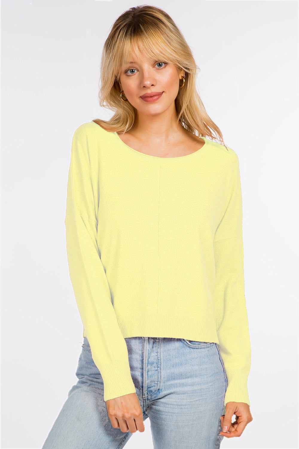 Seam Front Round Neck Sweater Dreamers by Debut