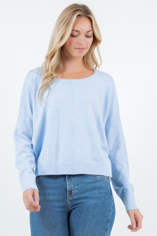 Seam Front Round Neck Sweater Dreamers by Debut