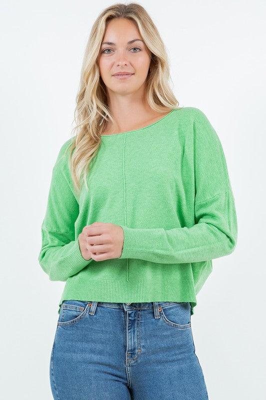 Seam Front Round Neck Sweater Dreamers by Debut