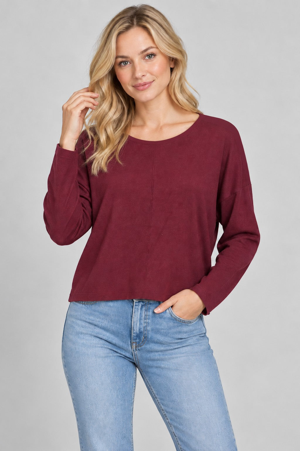 Chic Seam Front Fall Sweater