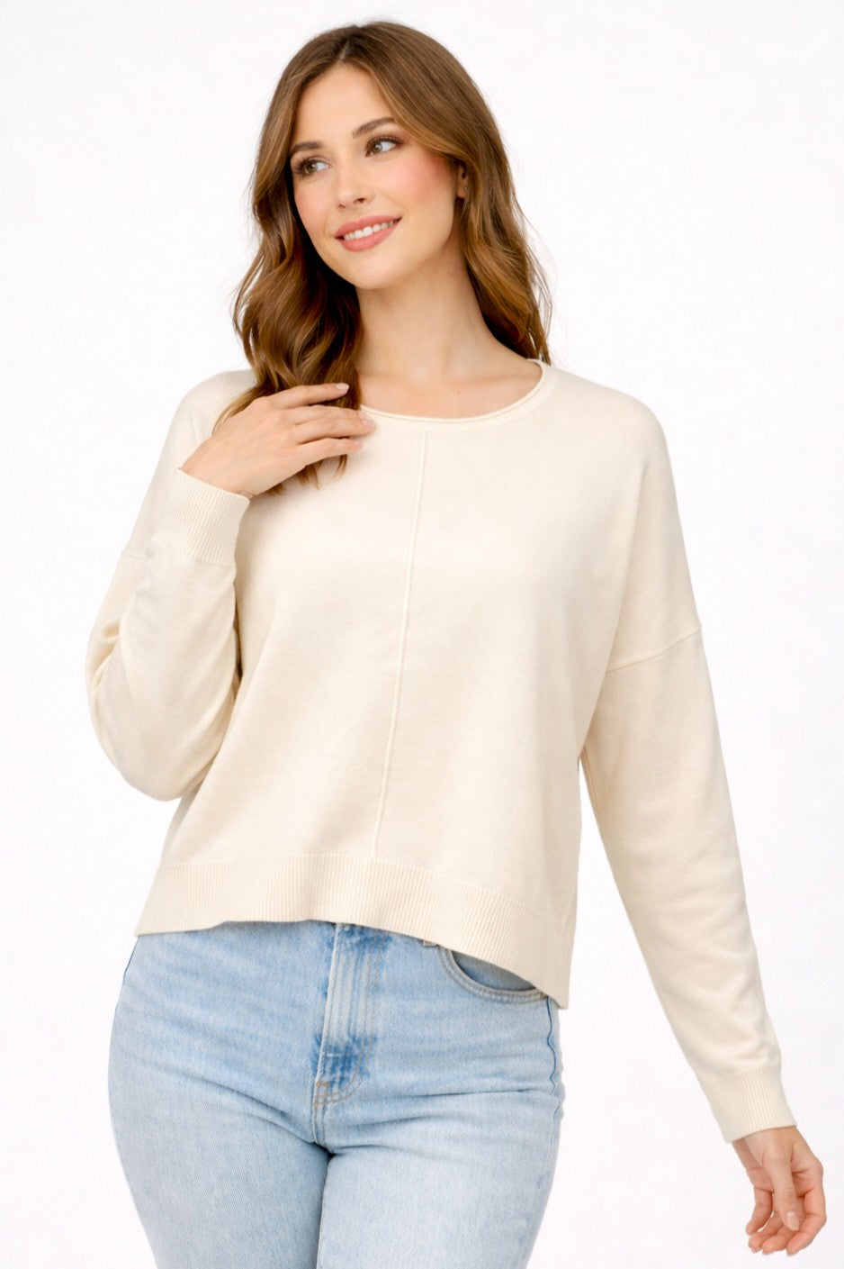 Chic Seam Front Fall Sweater