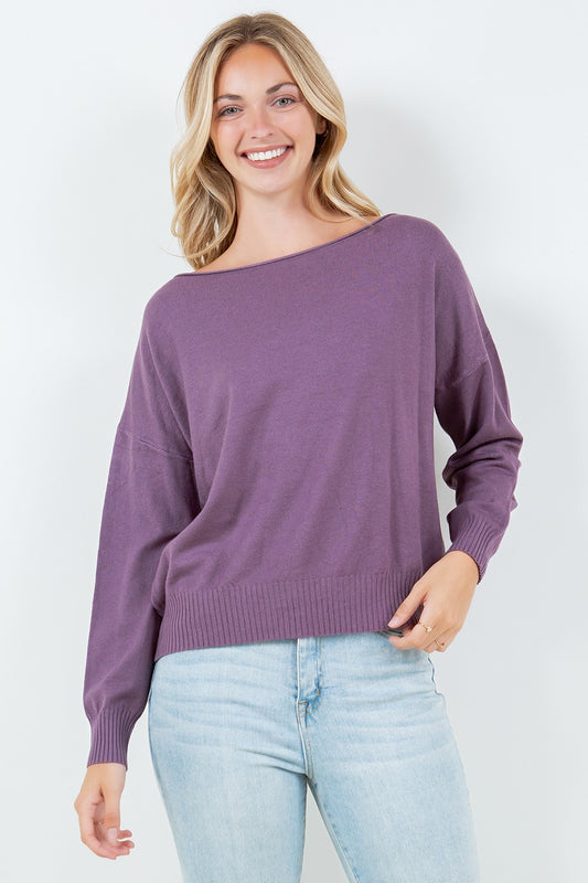 Boat Neck Pullover Sweater Dreamers by Debut