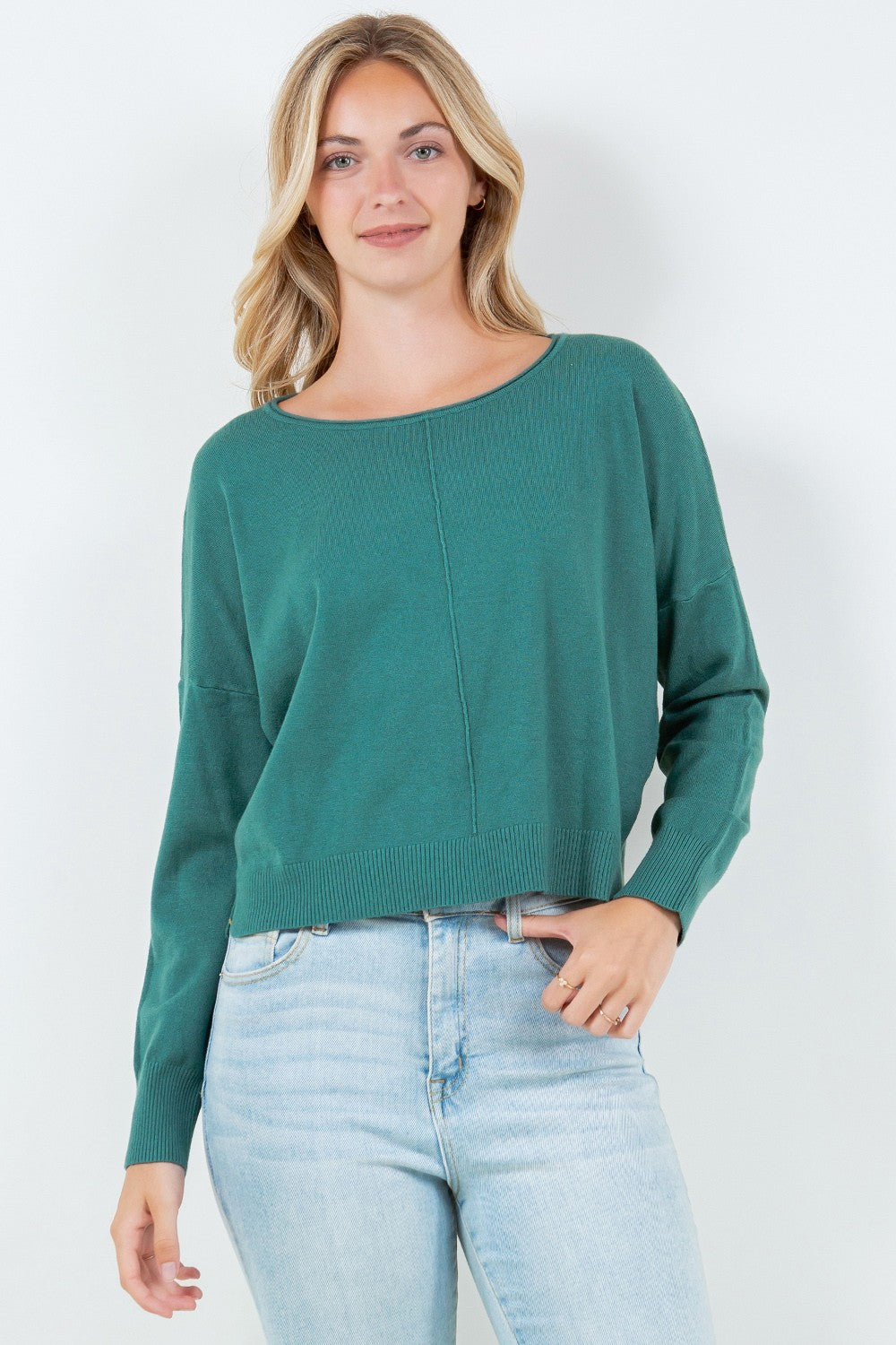 Seam Front Round Neck Sweater Dreamers by Debut