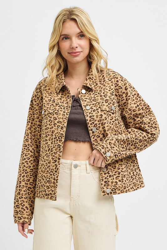Leopard Print Oversized Jacket