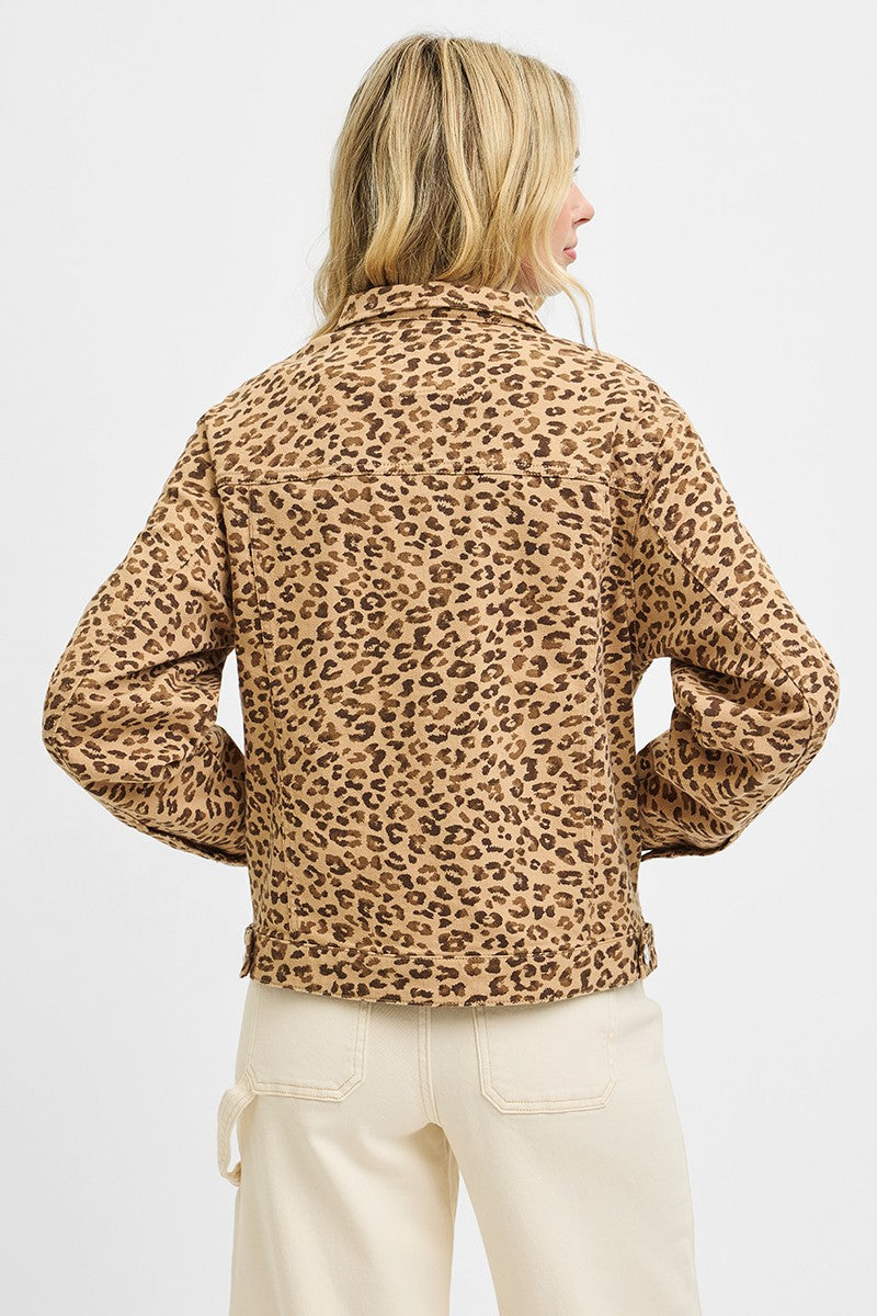 Leopard Print Oversized Jacket