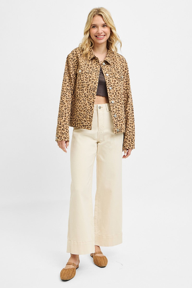 Leopard Print Oversized Jacket