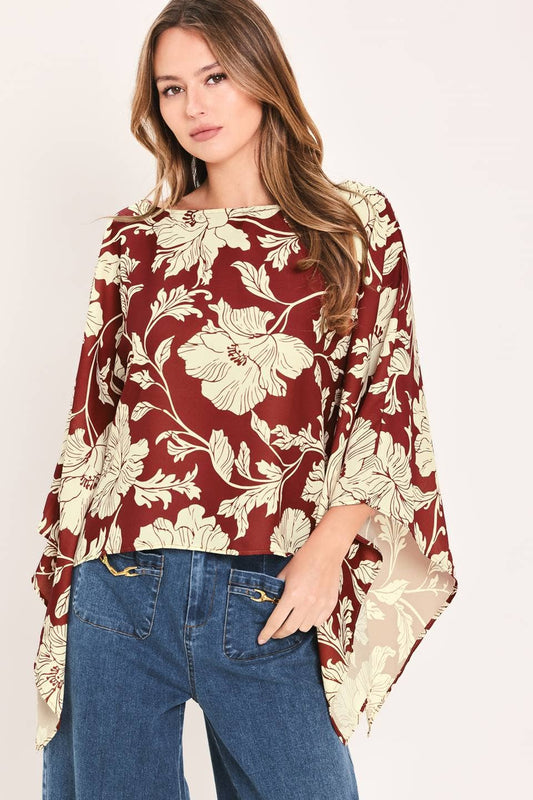 Printed woven top