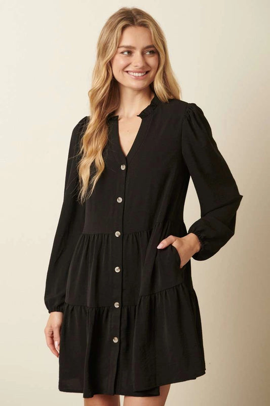 Airflow Ruffle Detail Babydoll Dress Mittoshop
