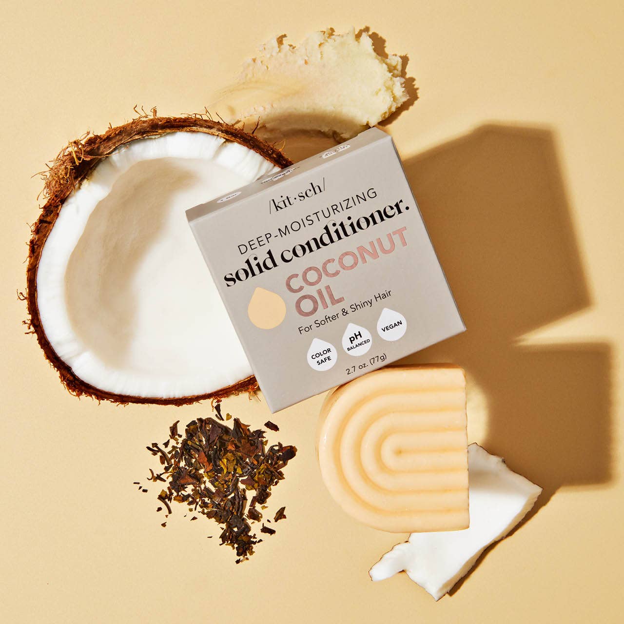 Coconut Repair Conditioner Bar/Mask for Dry Damaged Hair KITSCH