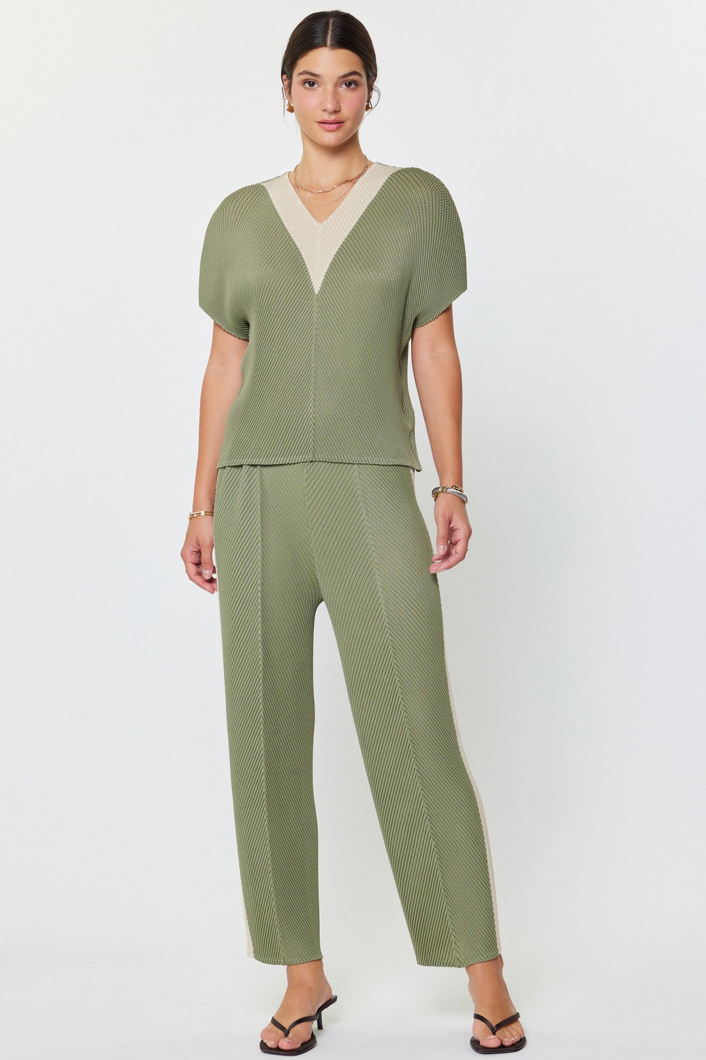 Pleated Tapered Pants