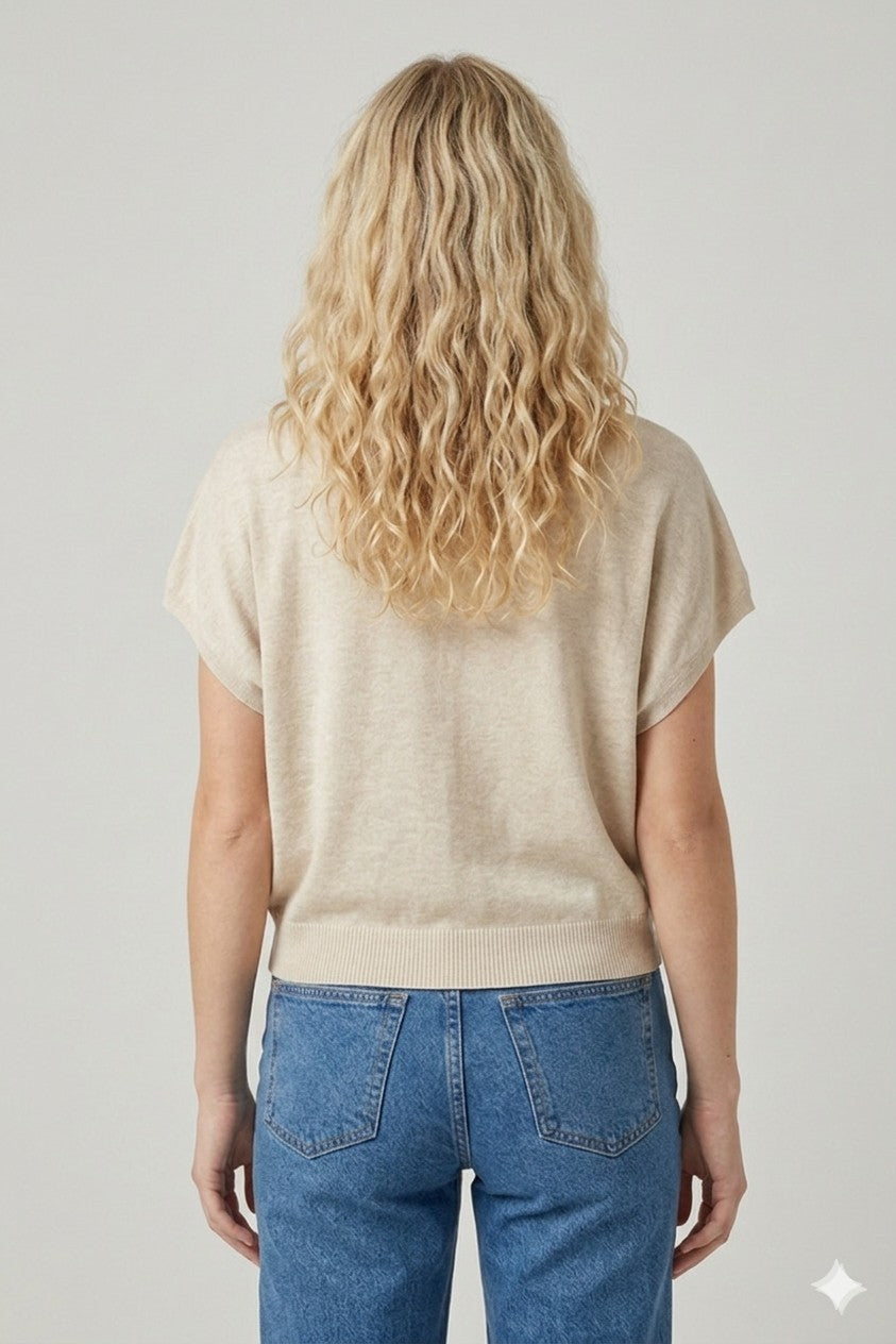 Chic Short Sleeve Sweater