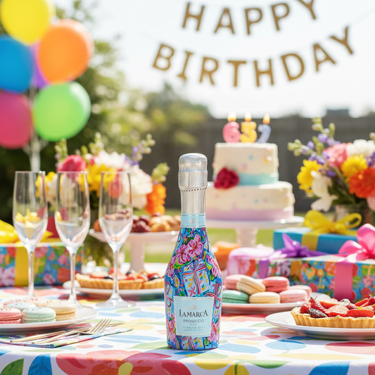 Beau Bottles Happy Birthday Brushed Presents - MINI Prosecco Collection - Set of 6 (Wraps Only)