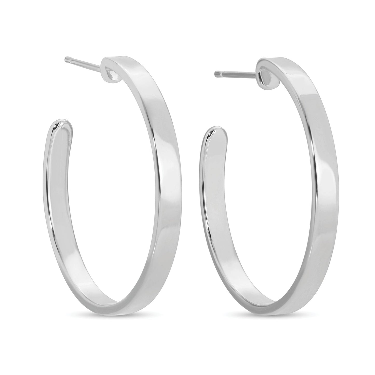 Medium Flat Simple Hoop