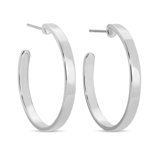 Medium Flat Simple Hoop