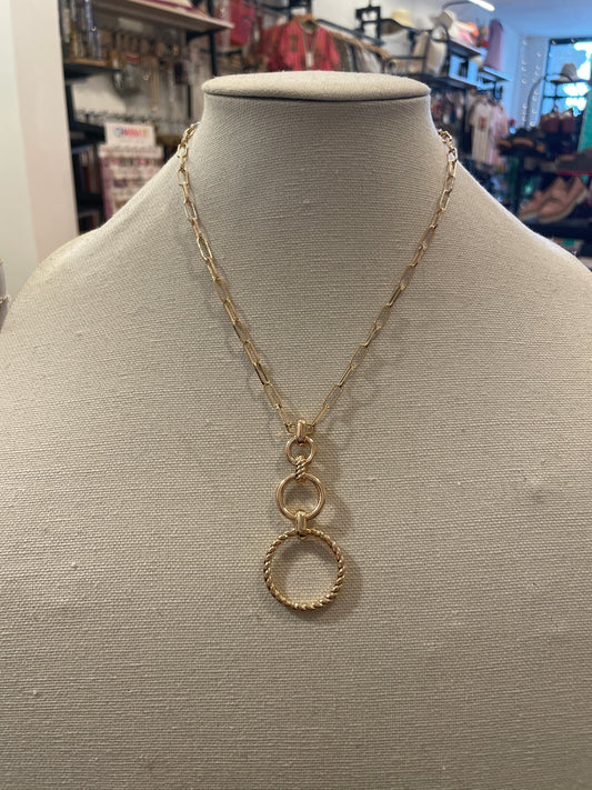 3 Circle Drop Pendant Necklace