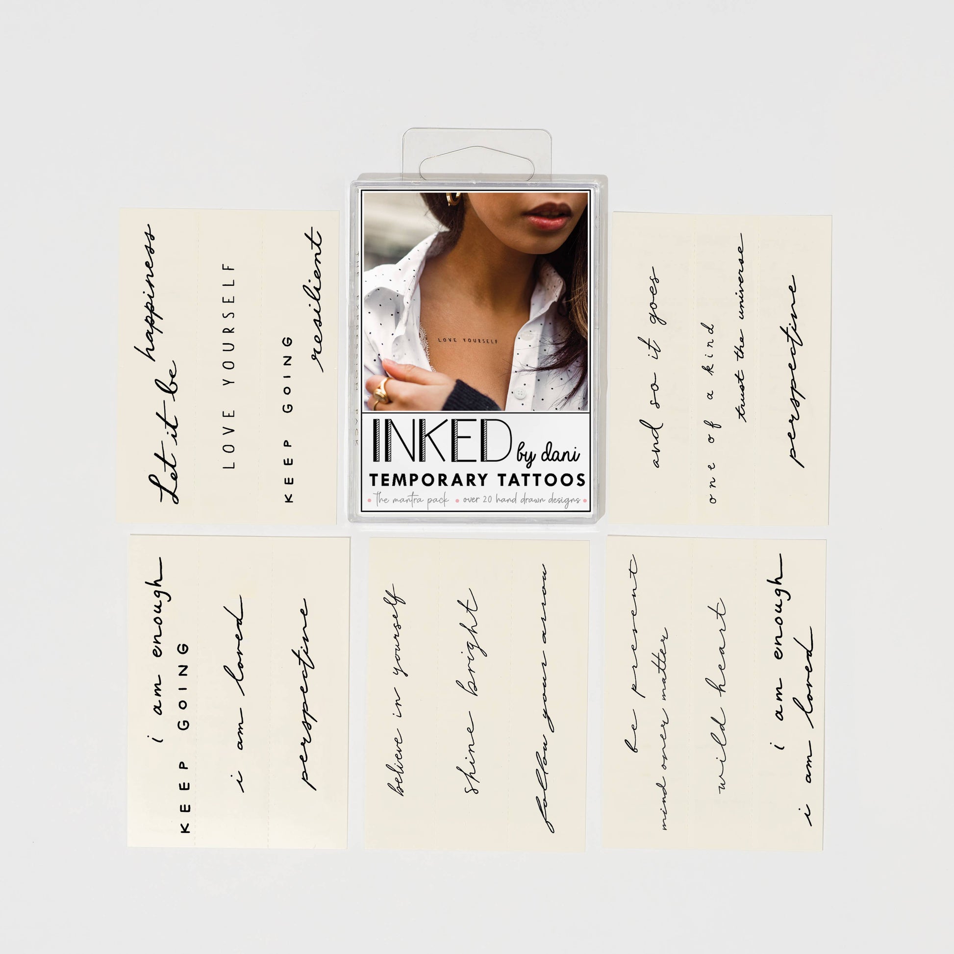 Mantra Temporary Tattoo Pack INKED by Dani