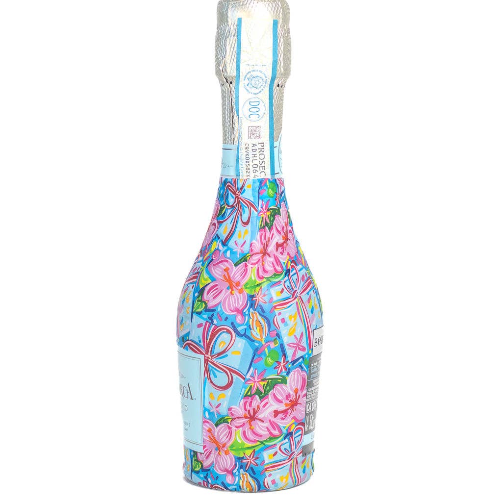 Beau Bottles Happy Birthday Brushed Presents - MINI Prosecco Collection - Set of 6 (Wraps Only)