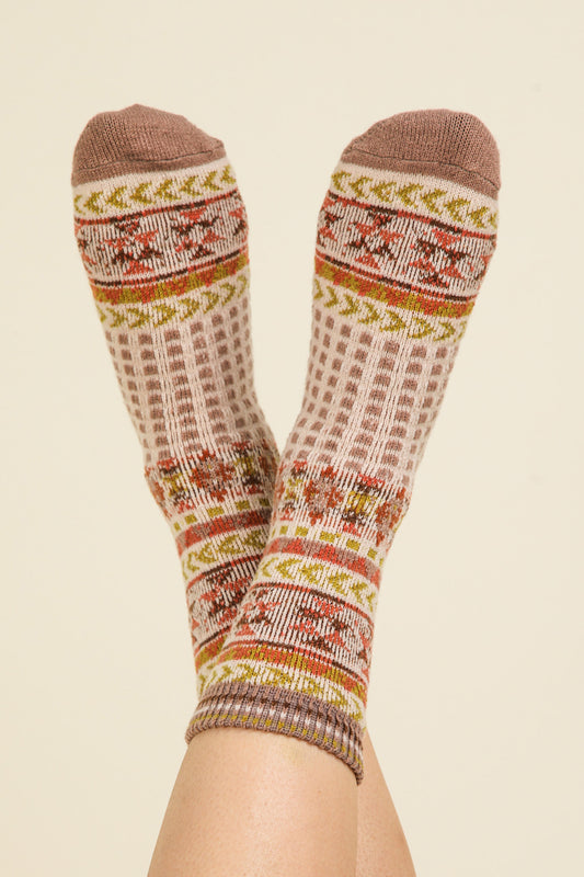 Geometric Graphic Crew Socks Very J
