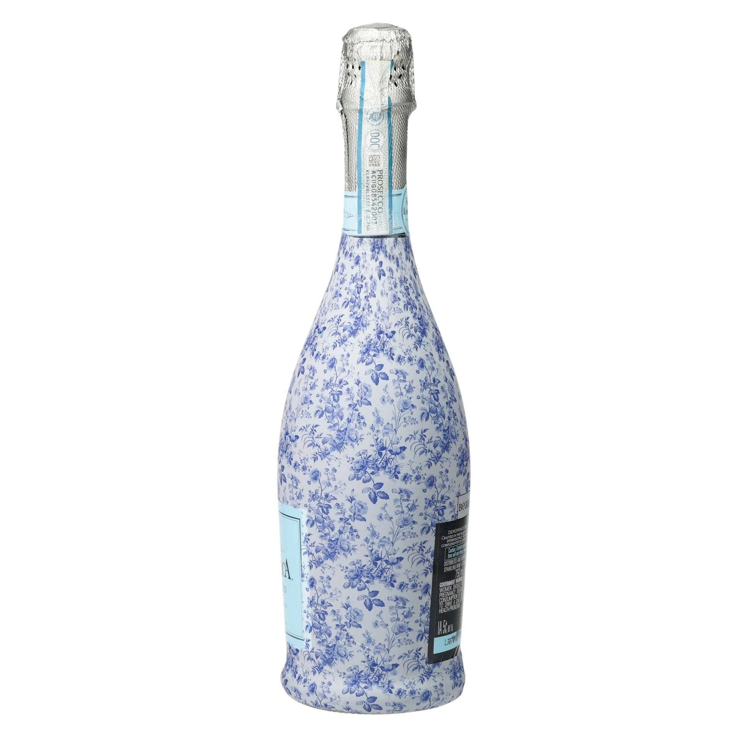 Beau Bottles Grandmillennial Blue Floral - Prosecco Collection