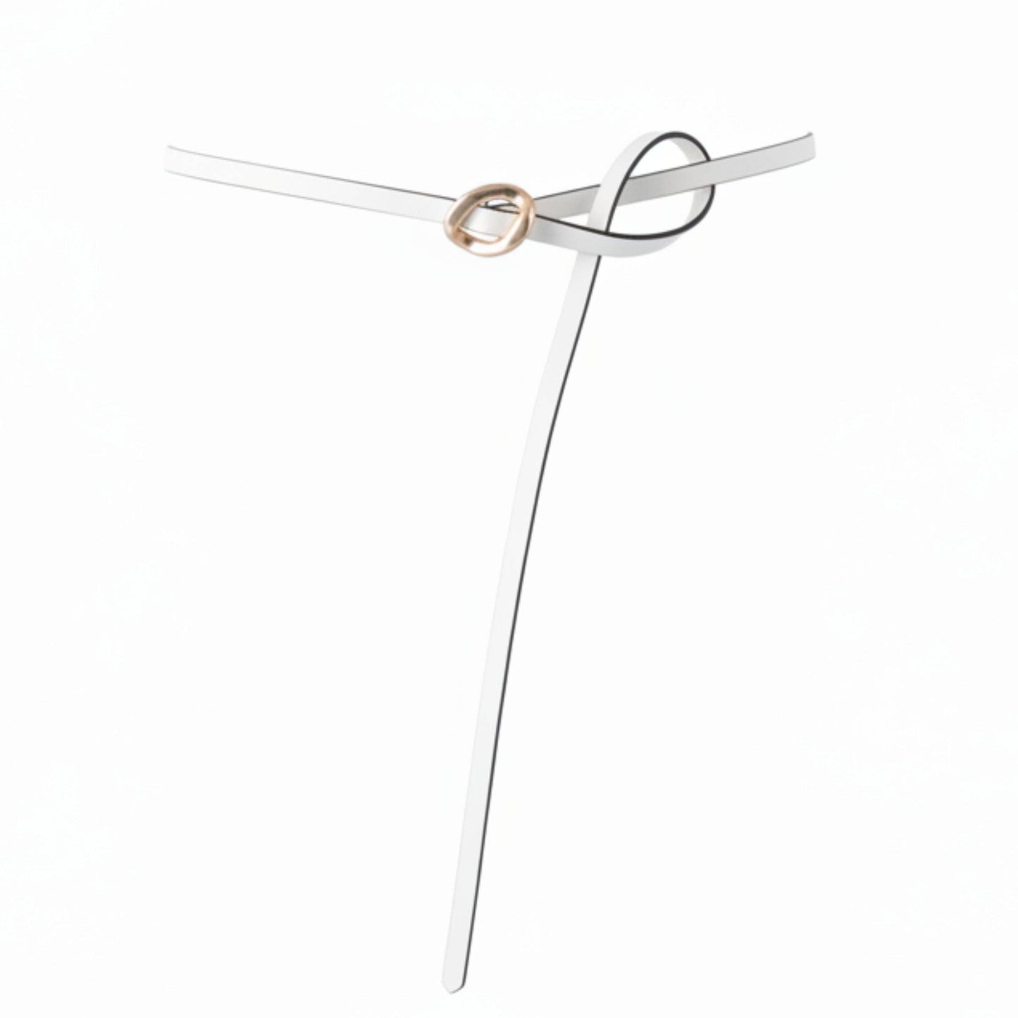 Skinny Belt for Summer Dresses | Tie-On Asymmetrical Buckle