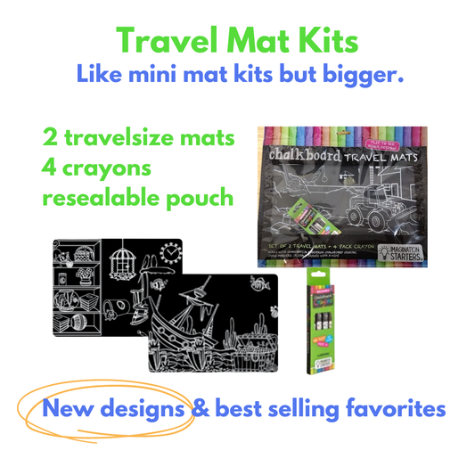 Chalkboard Farm/Jungle Travel Mat Set Imagination Starters