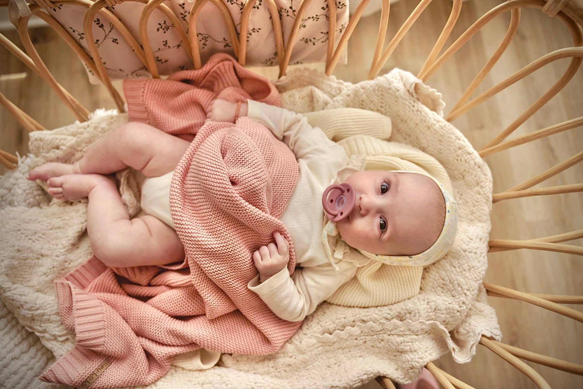 100% Organic Luxury Cotton Swaddle Receiving Baby Blanket Bleu La La